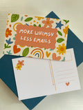 “more whimsy” postcard set